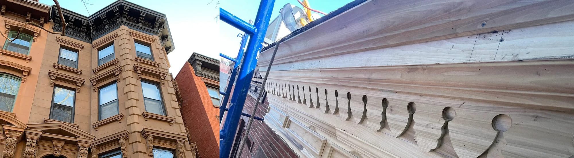Brownstone Cornice Repair Work in Brooklyn, NY