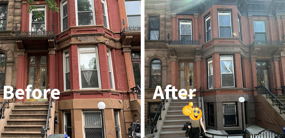 brownstone restoration before-after