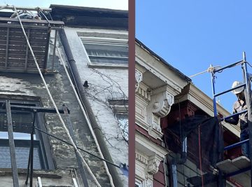 Facade restoration and cornice repair